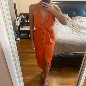 ASOS open cut midi dress